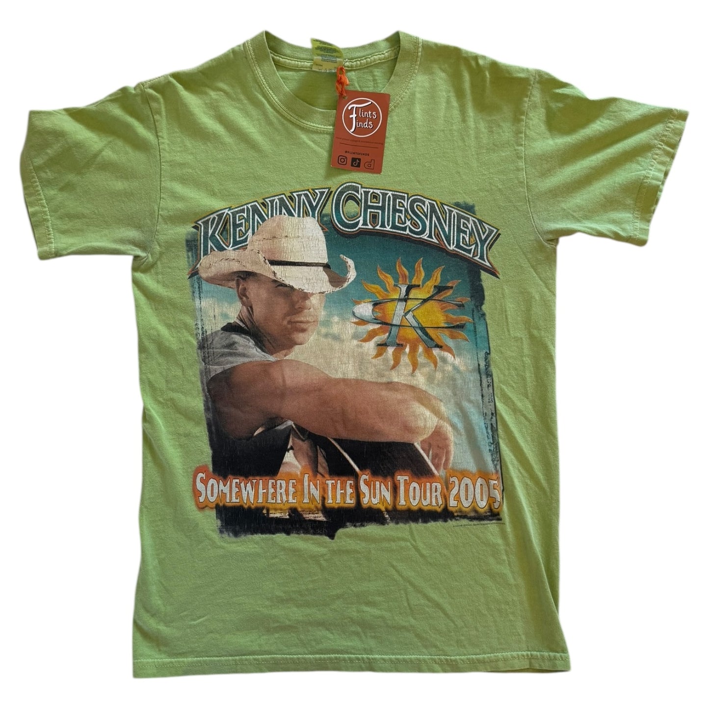 Small Gildan Kenny Chesney Green Graphic T-Shirt