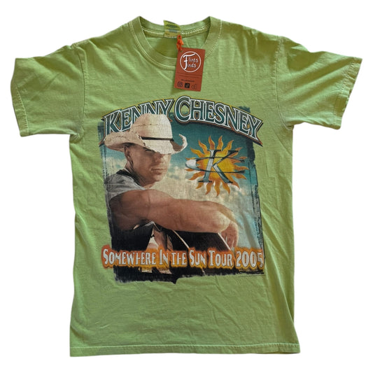 Small Gildan Kenny Chesney Green Graphic T-Shirt
