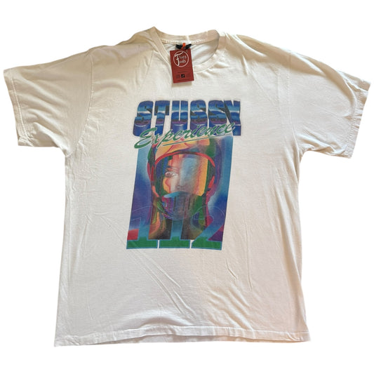 Extra Large Stussy White Graphic T-Shirt