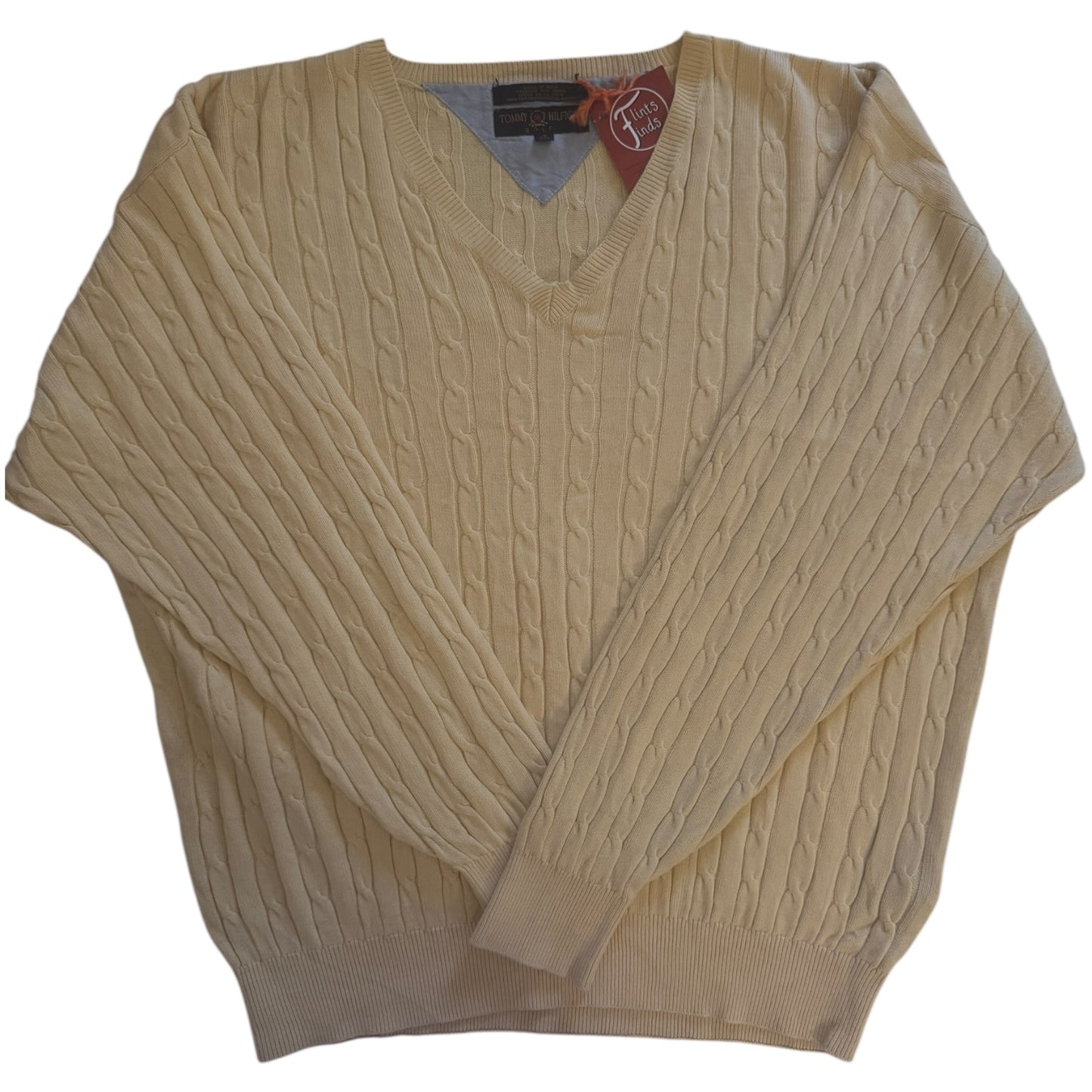 Small Tommy Hilfiger Yellow Cable Knit Jumper