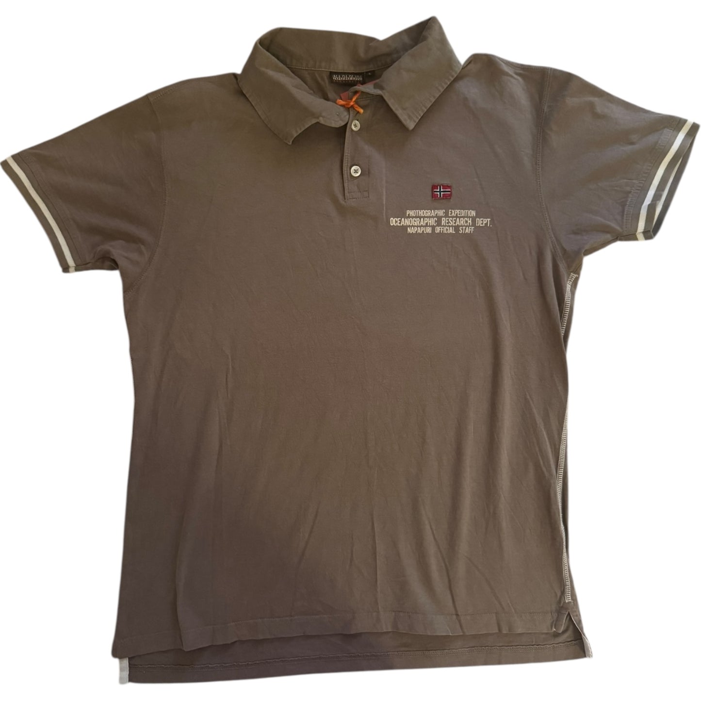 Large Napapijri Brown Polo Shirt