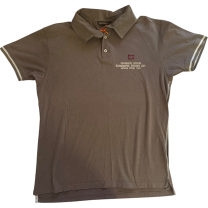 Large Napapijri Brown Polo Shirt