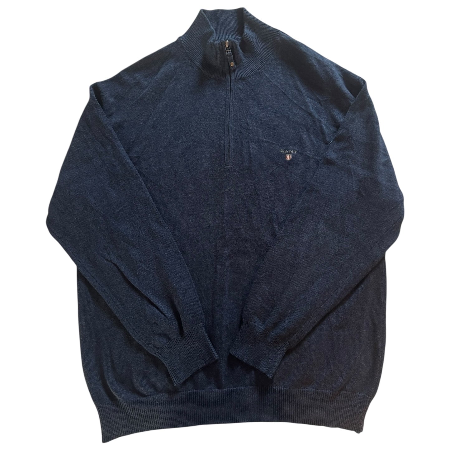 3XL Gant Blue Knitted 1/4 Zip