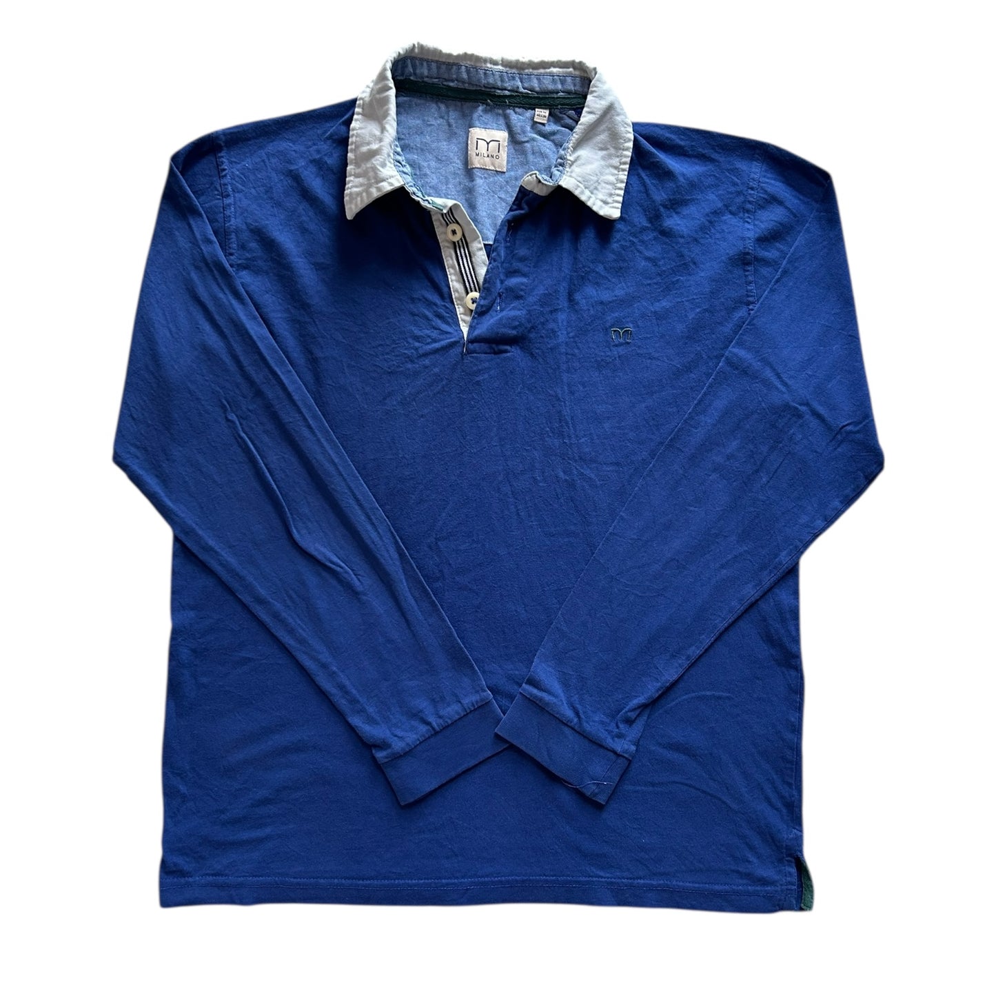 Medium Milano Blue Rugby Shirt