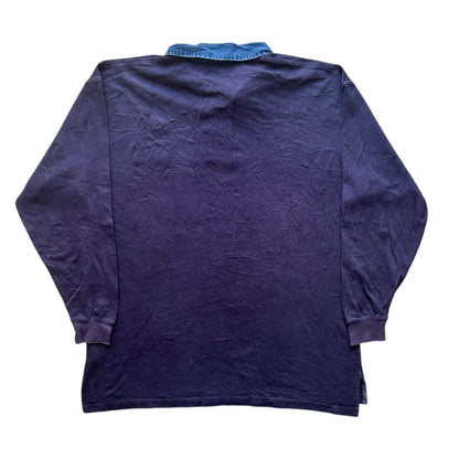 XXL Springfield Navy Long Sleeved Polo Shirt