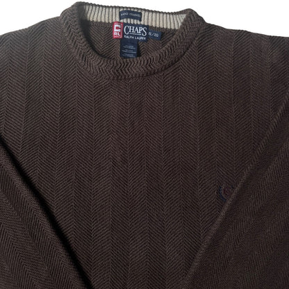 Extra Large Chaps Brown Thick Knitted Jumper