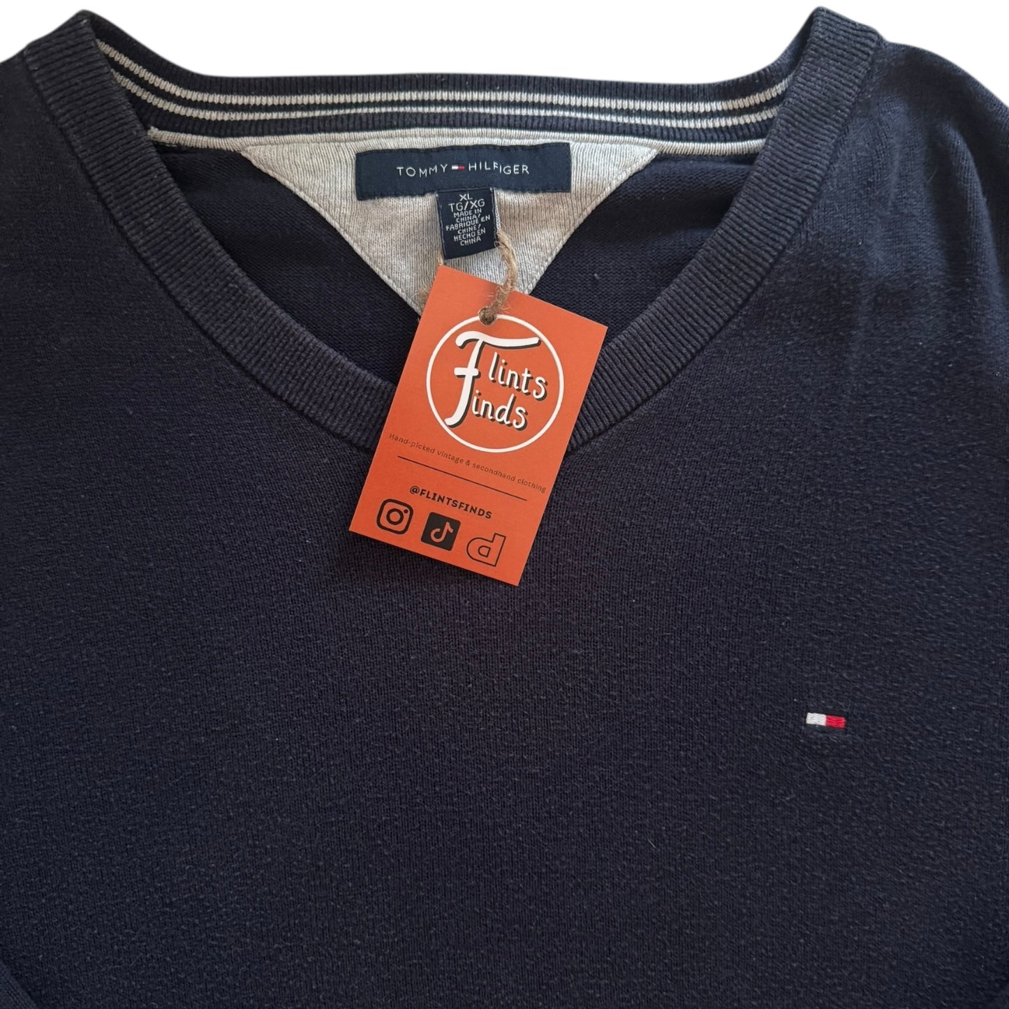 Extra Large Tommy Hilfiger Navy Knitted Jumper