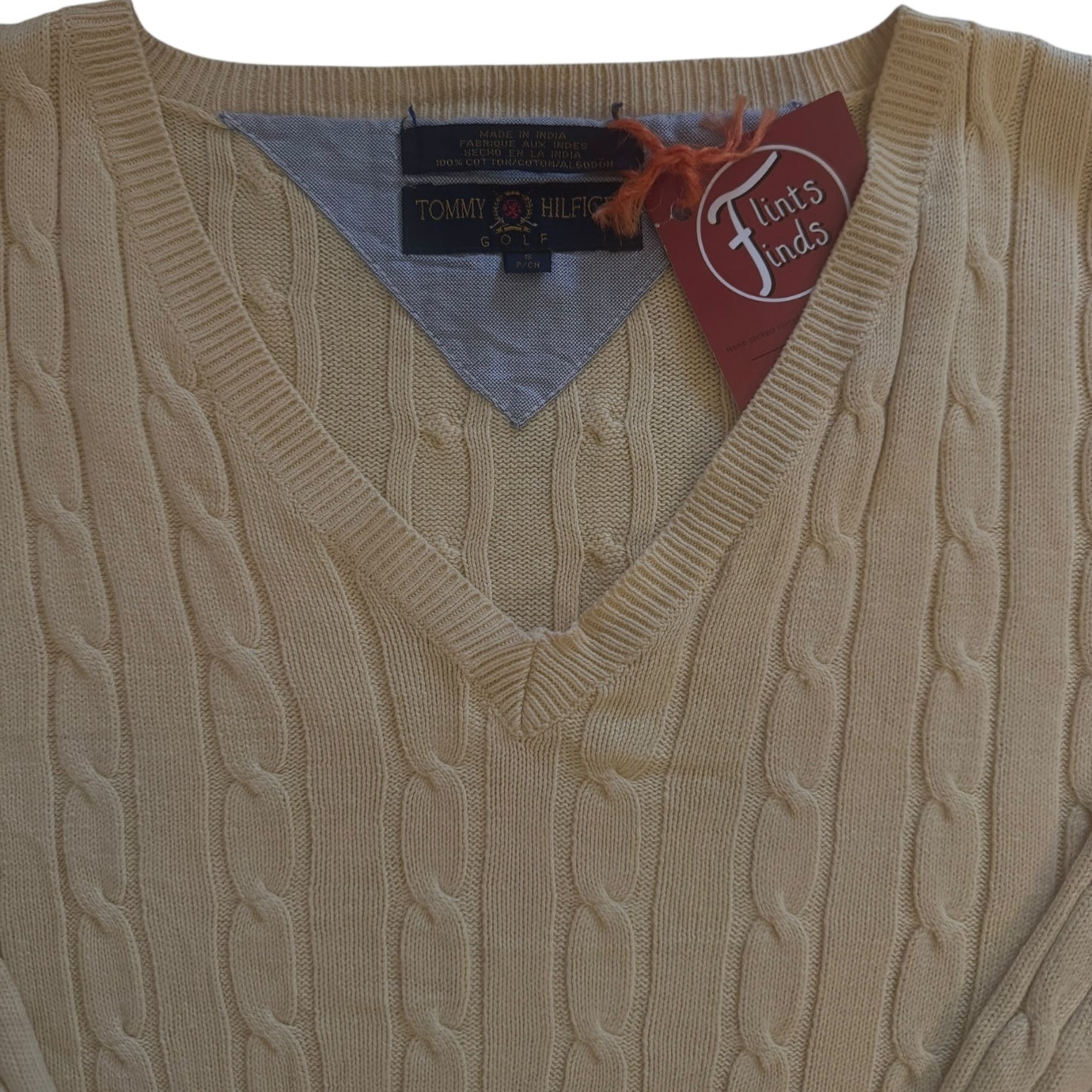 Small Tommy Hilfiger Yellow Cable Knit Jumper