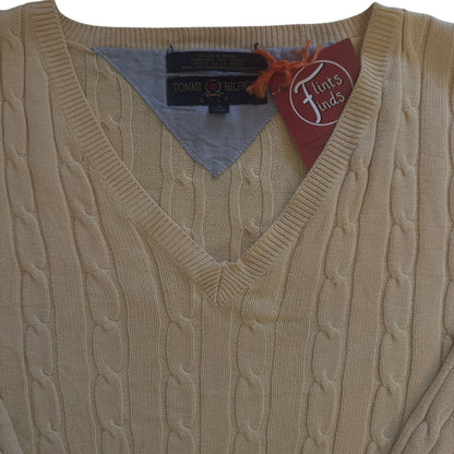 Small Tommy Hilfiger Yellow Cable Knit Jumper