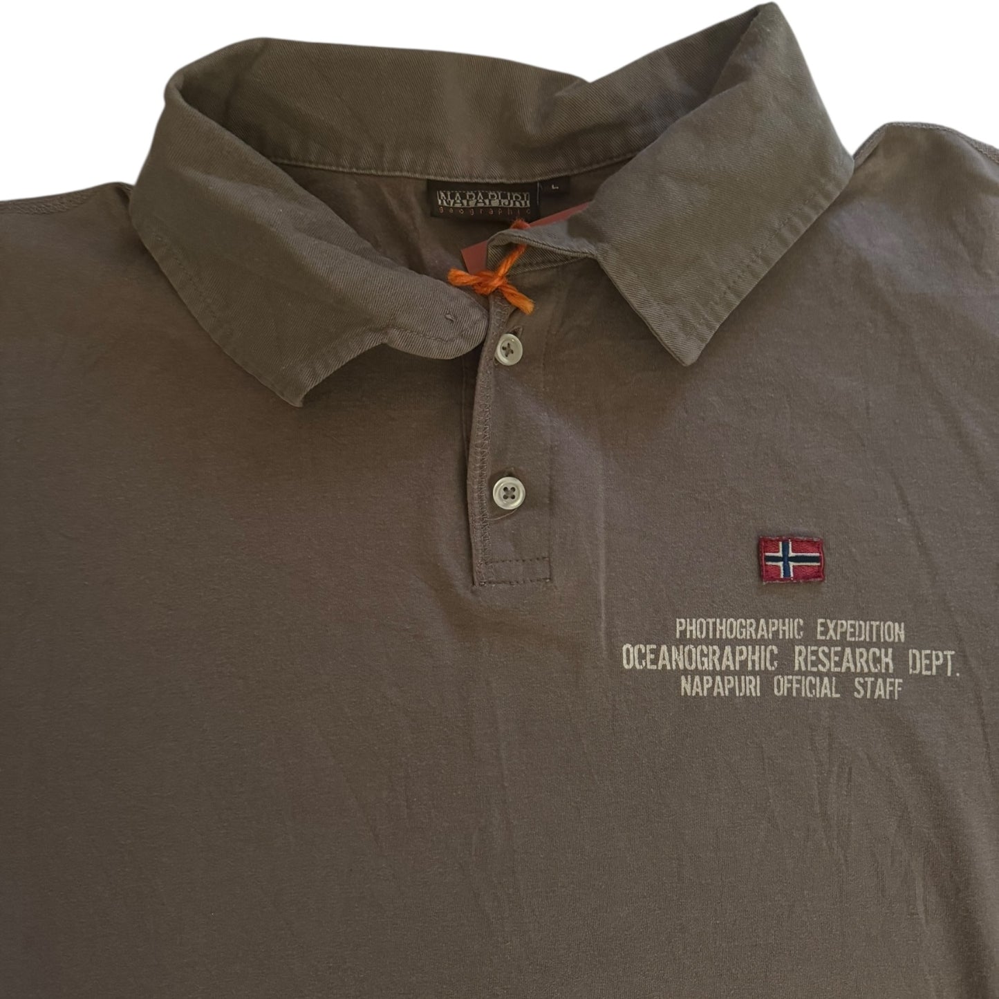 Large Napapijri Brown Polo Shirt