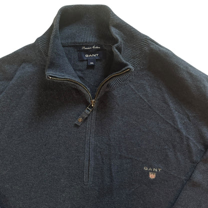 3XL Gant Blue Knitted 1/4 Zip