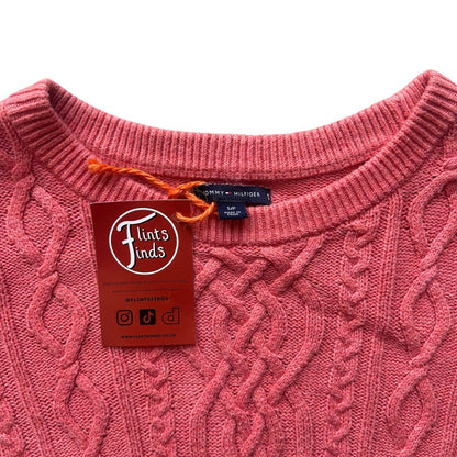 Woman’s Small Tommy Hilfiger Pink Cable Knit Jumper
