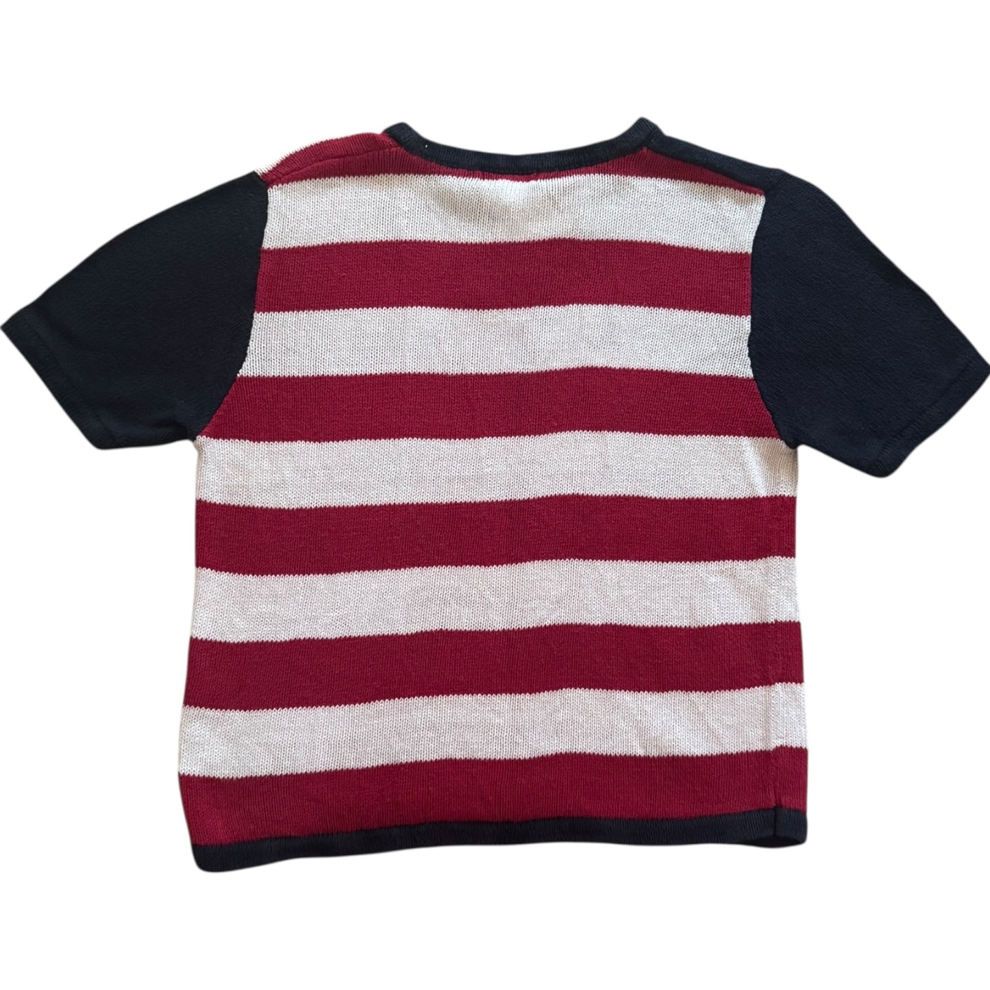 Women’s Small Christopher & Banks USA Flag Knitted Short Sleeved Jumper