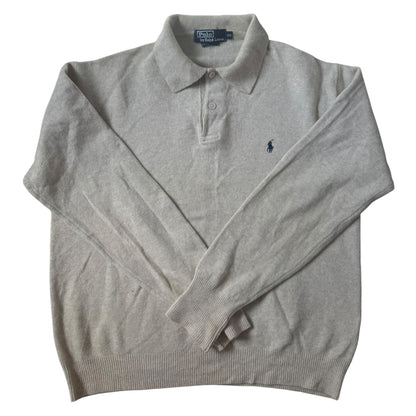 Large Ralph Lauren Cream Wool Jumper