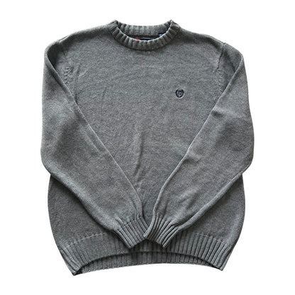 Large Chaps Grey Knitted Jumper