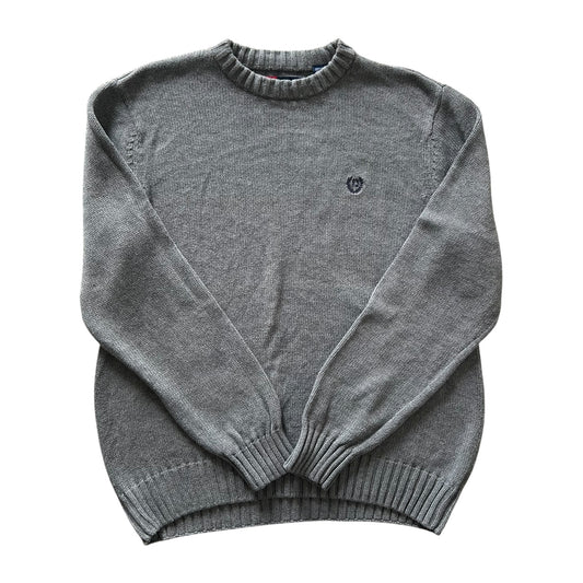 Large Chaps Grey Knitted Jumper