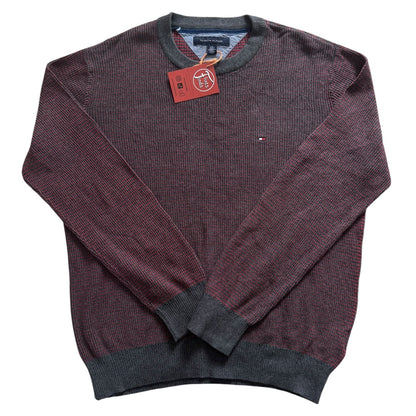 Large Tommy Hilfiger Burgundy Knitted Jumper