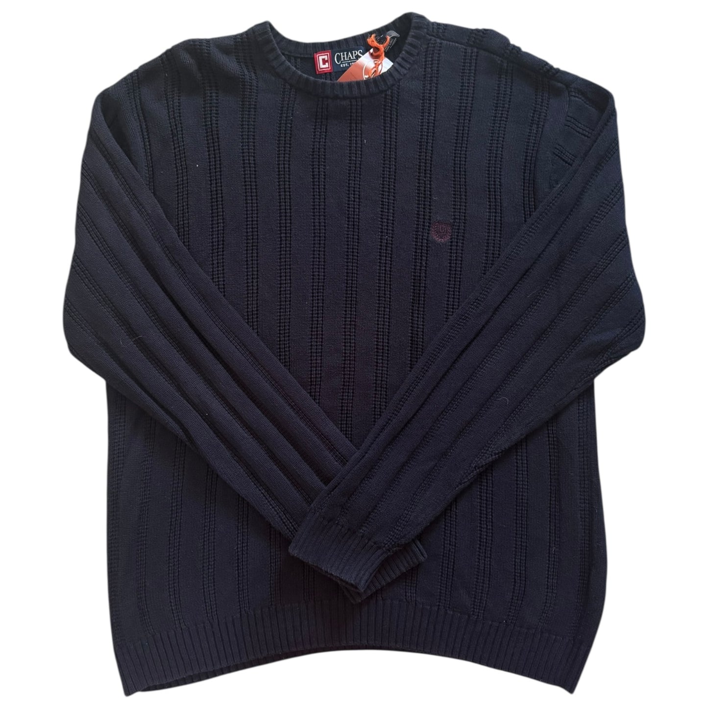 Large Chaps Navy Thick Knitted Jumper
