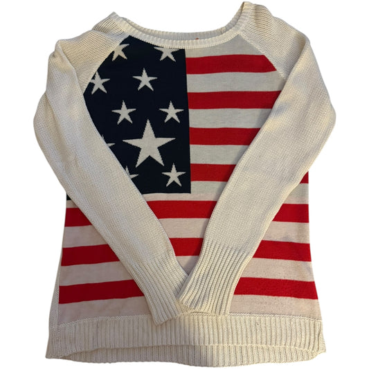 Women’s Large White USA Flag Knitted Jumper