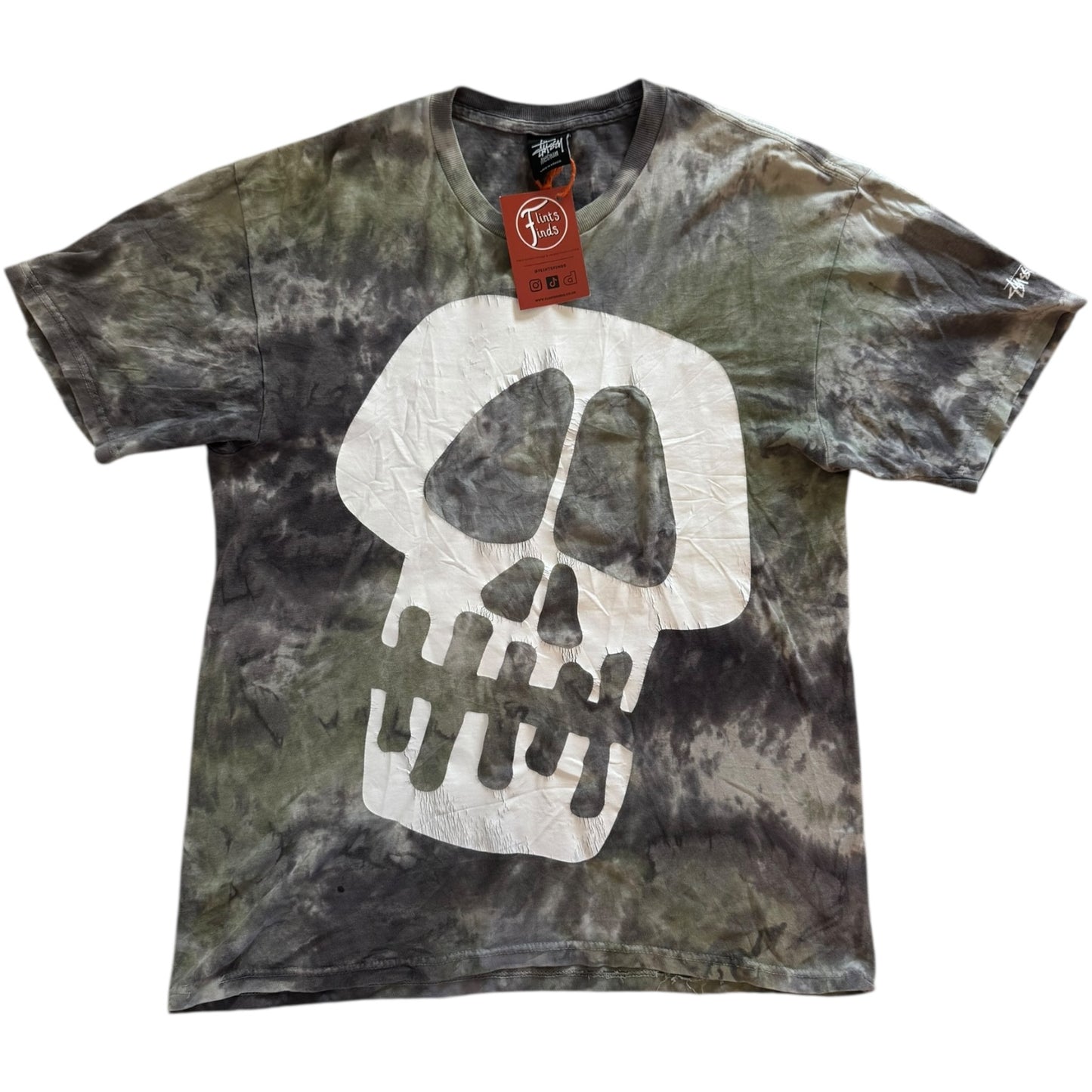 Medium Stussy 2000s Skull Camo Graphic T-Shirt