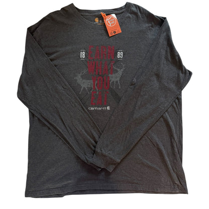 2XL Carhartt Grey Long Sleeved T-Shirt