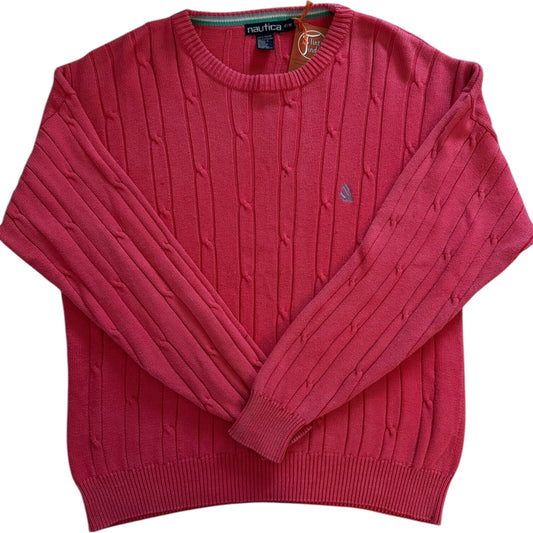 Medium Nautica Pink Cable Knit Jumper