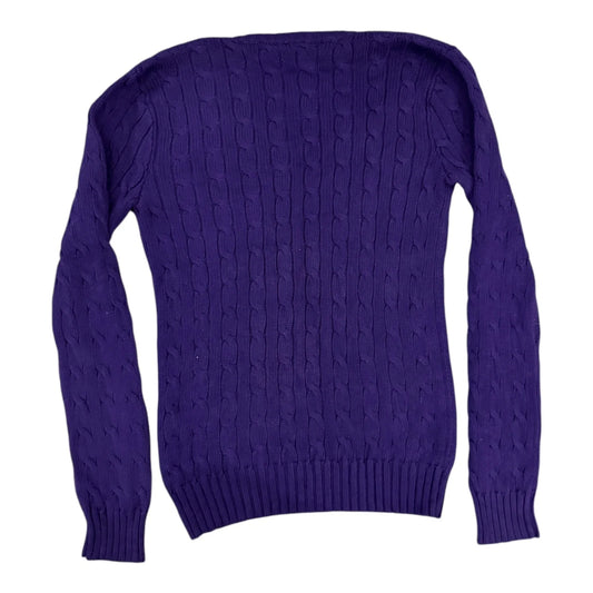 Womans Medium Ralph Lauren Purple Cable Knit