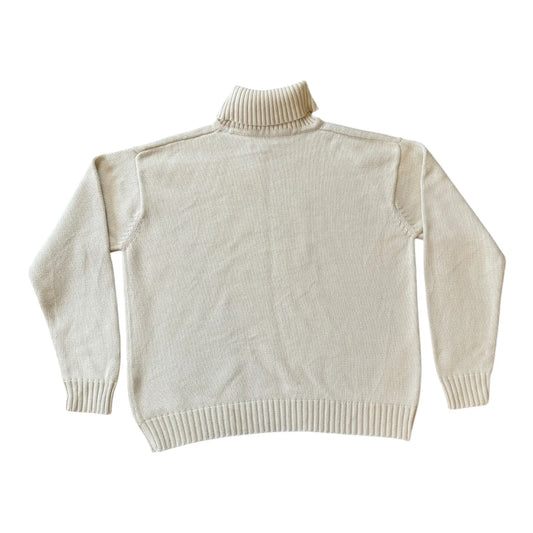 Womans Large Ralph Lauren White Turtle Neck Jumper