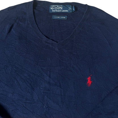 Large Ralph Lauren Navy Knitted Jumper