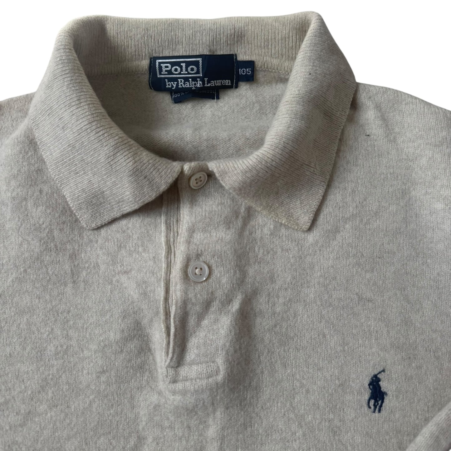 Large Ralph Lauren Cream Wool Jumper