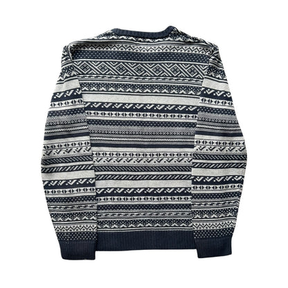 Large Levi's White and Navy Knitted Jumper