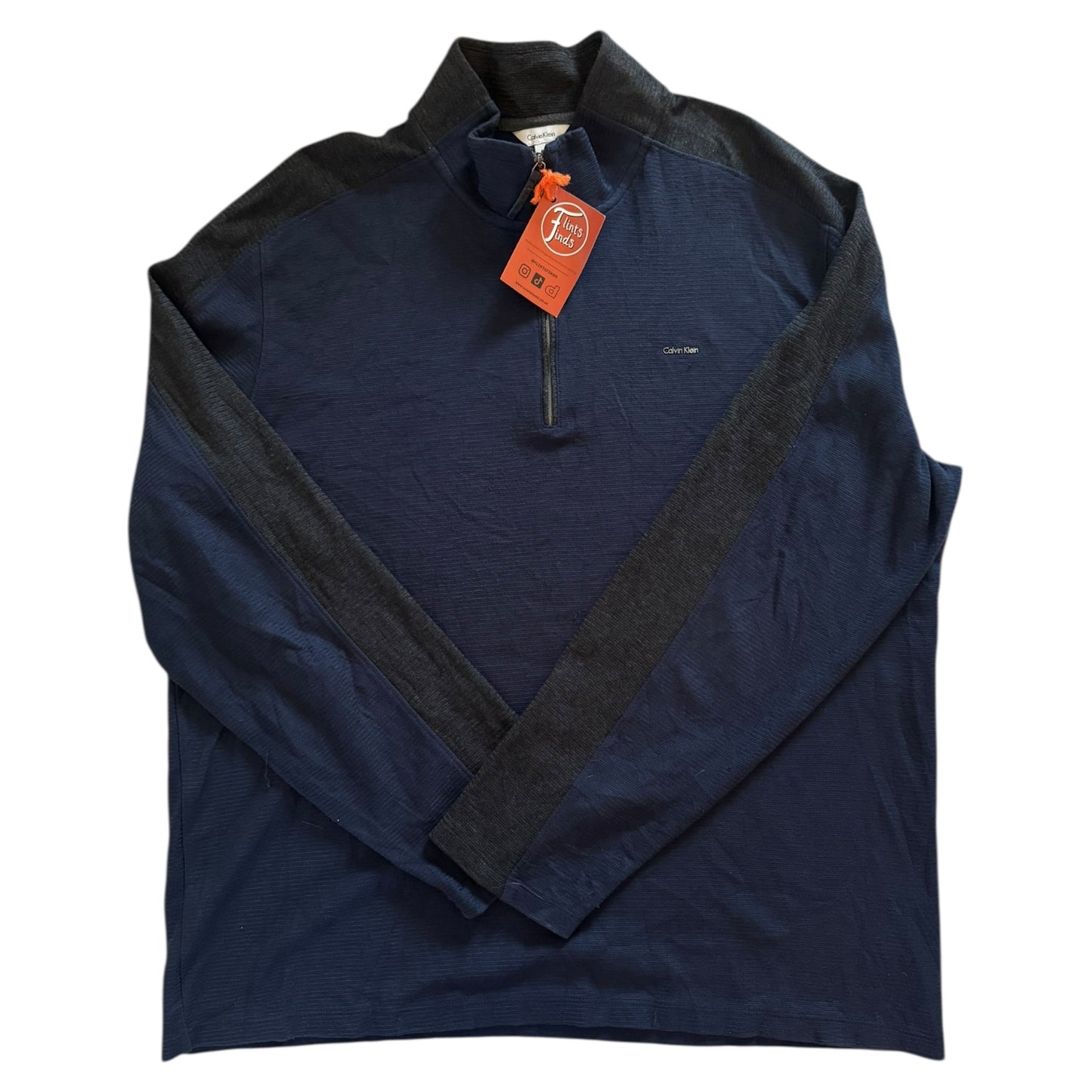 Extra Large Calvin Klein Navy 1/4 Zip Jumper