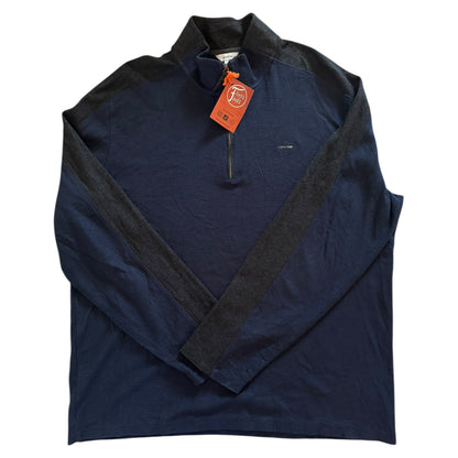 Extra Large Calvin Klein Navy 1/4 Zip Jumper