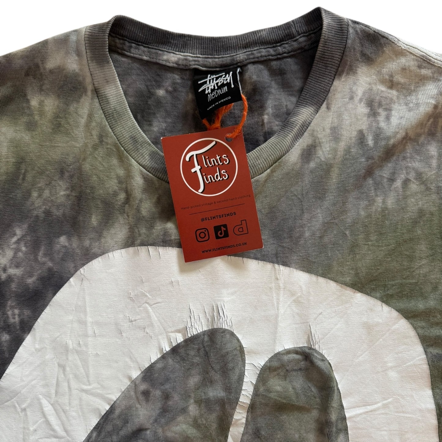 Medium Stussy 2000s Skull Camo Graphic T-Shirt