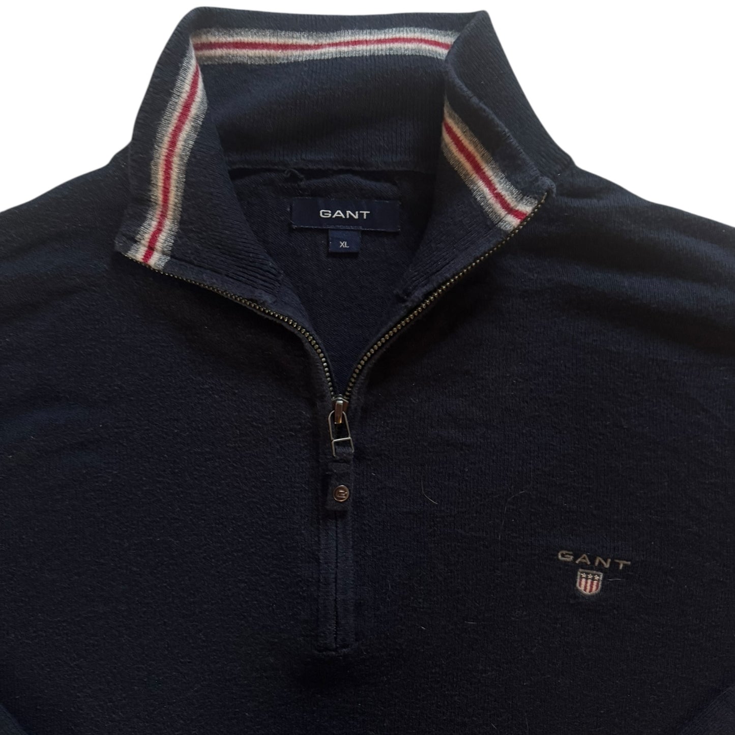 Extra Large Gant Navy Knitted 1/4 Zip
