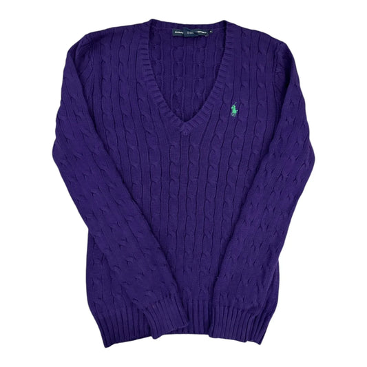 Womans Medium Ralph Lauren Purple Cable Knit