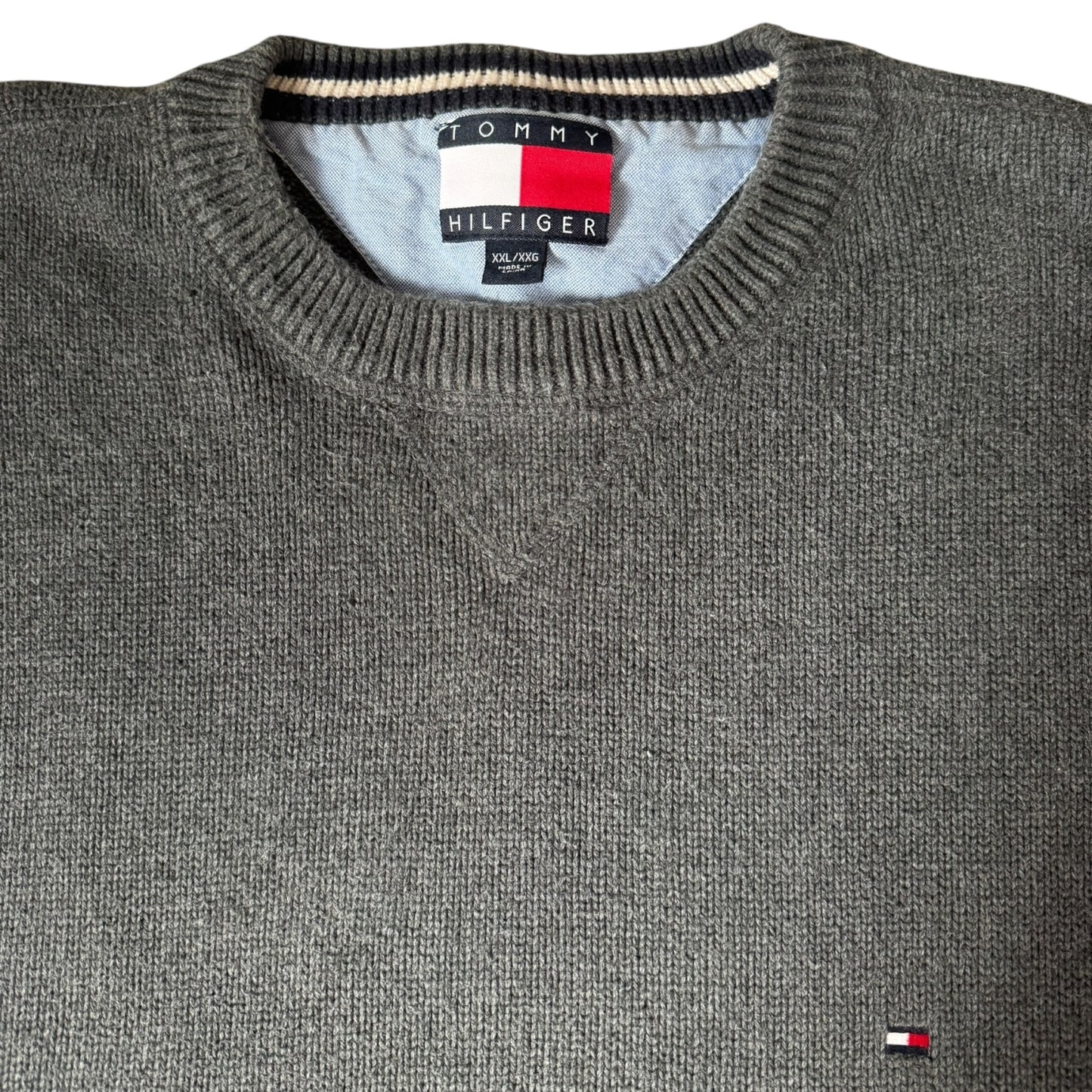 XXL Tommy Hilfiger Grey Thick Knitted Jumper