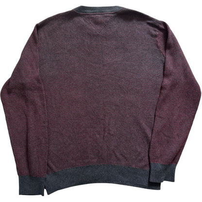 Large Tommy Hilfiger Burgundy Knitted Jumper