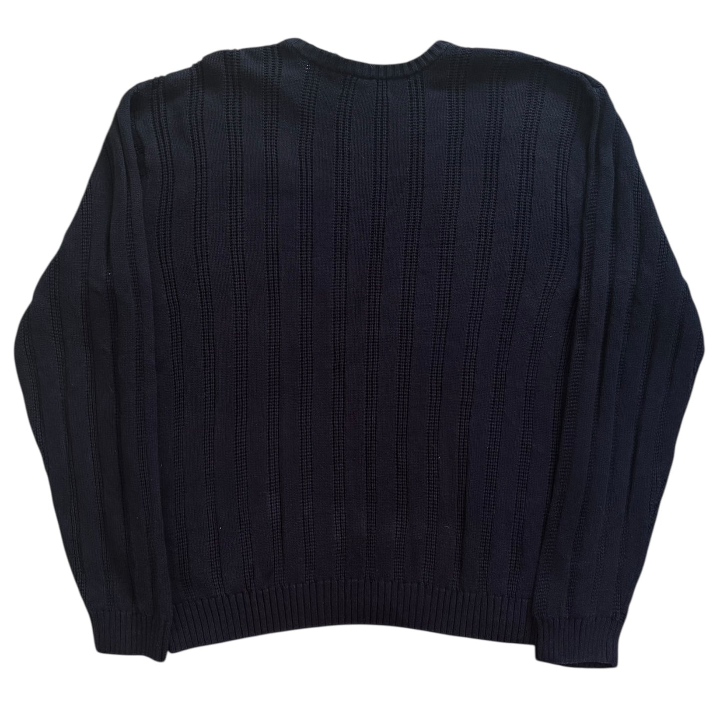 Large Chaps Navy Thick Knitted Jumper
