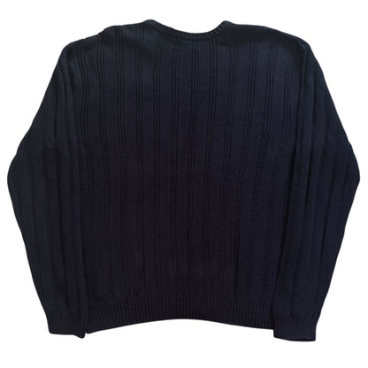 Large Chaps Navy Thick Knitted Jumper