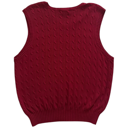 XXL Ralph Lauren Red Cable Knit Sweater Vest