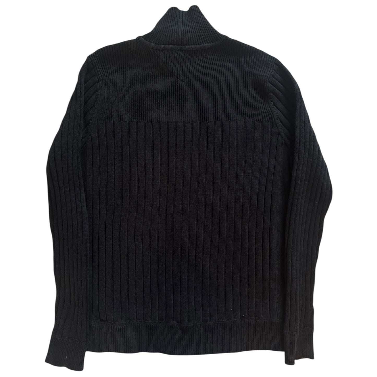 Extra Large Tommy Hilfiger Black Knitted Zip Up Jumper
