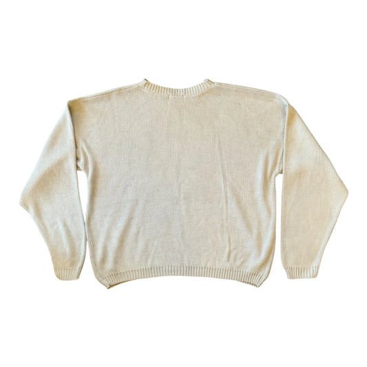 Extra large Faded Glory Beige USA Flag Knitted Jumper