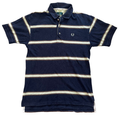 Small Fred Perry Striped Navy Polo Shirt