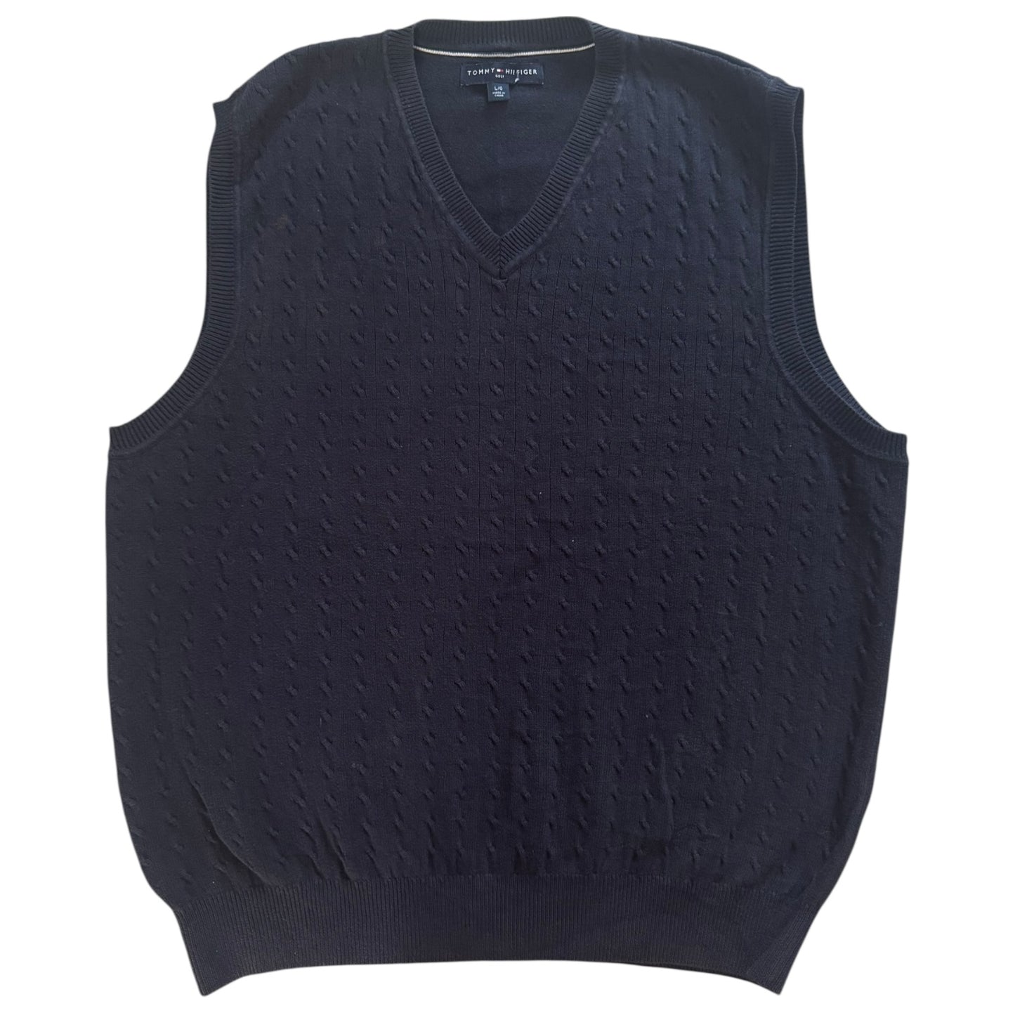 Large Tommy Hilfiger Navy Knitted Sweater Vest