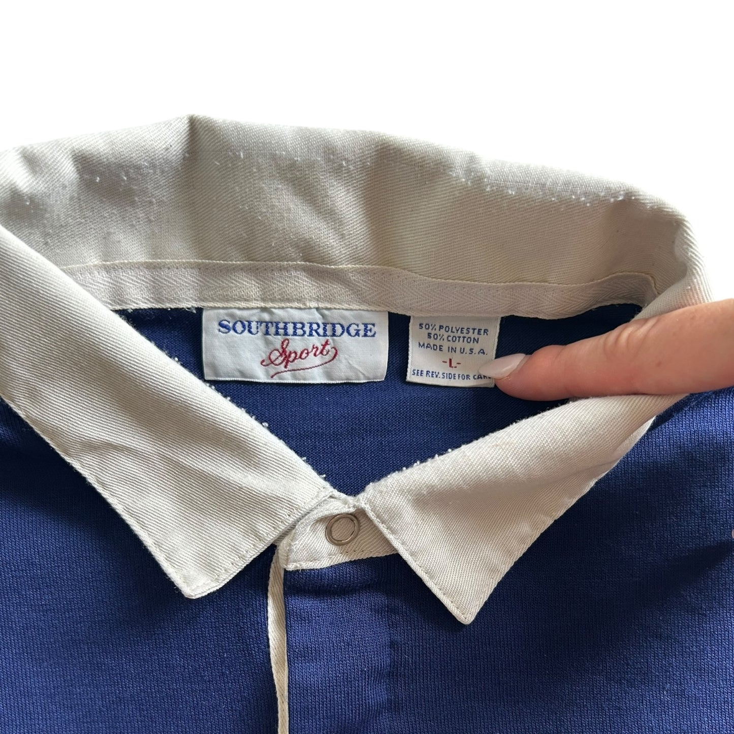 Large Southbridge Sport Blue Rugby Shirt
