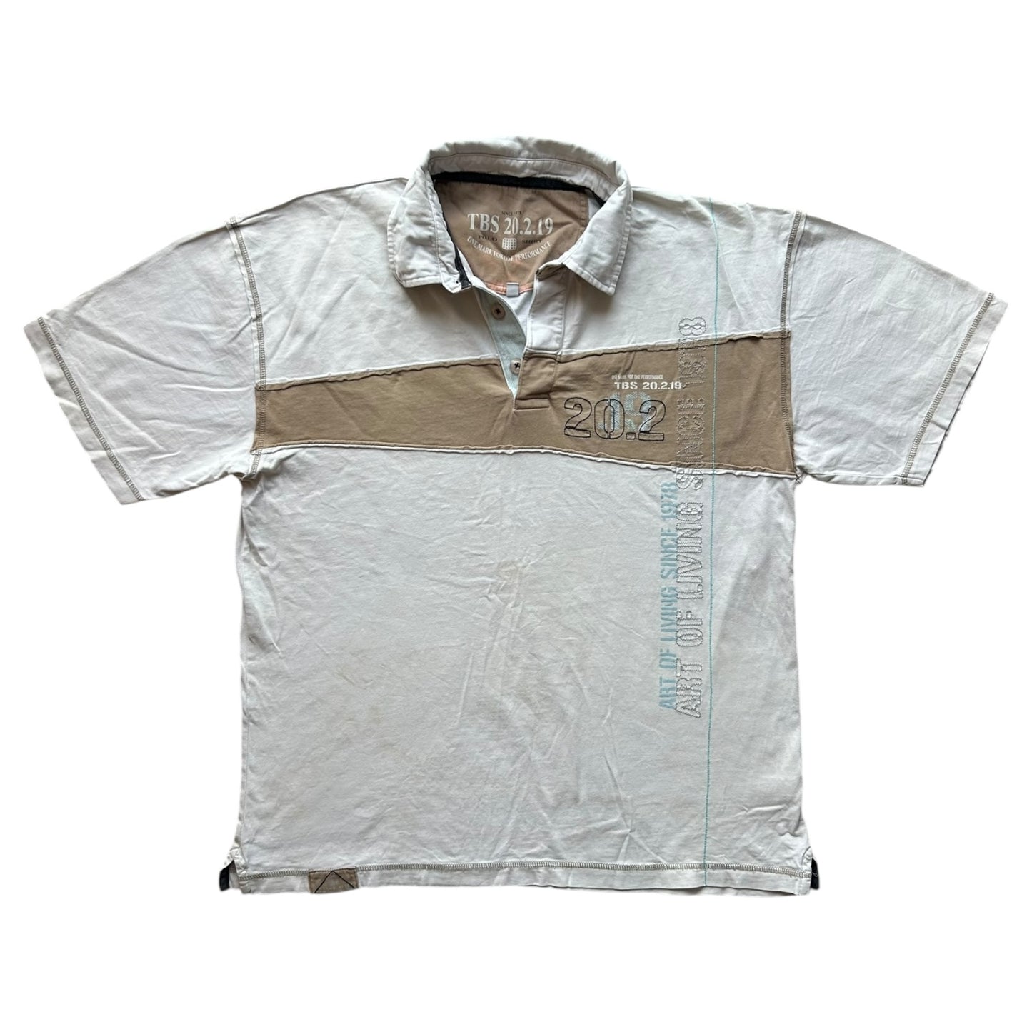 Large TBS White Polo Shirt