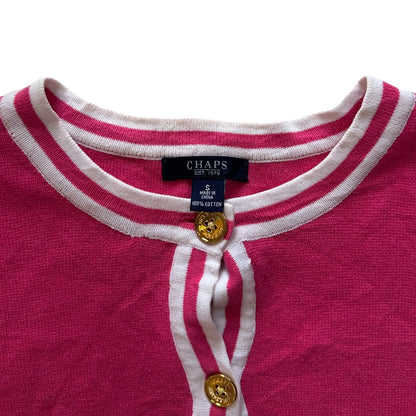 Women's Small Chaps Pink Cardigan