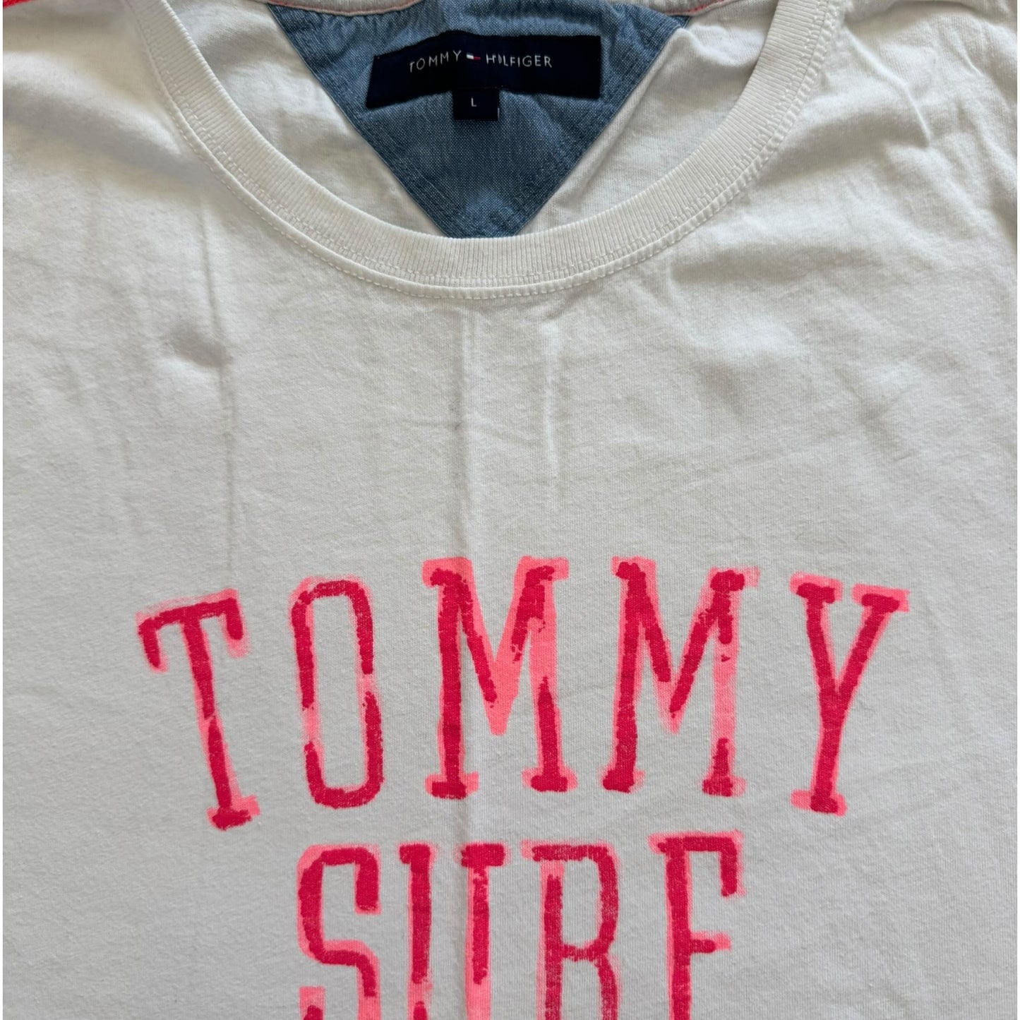 Large Tommy Hilfiger White Graphic T-Shirt