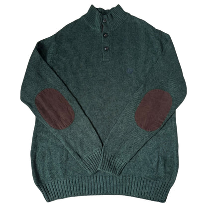 Large Chaps Green Thick Knitted Jumper